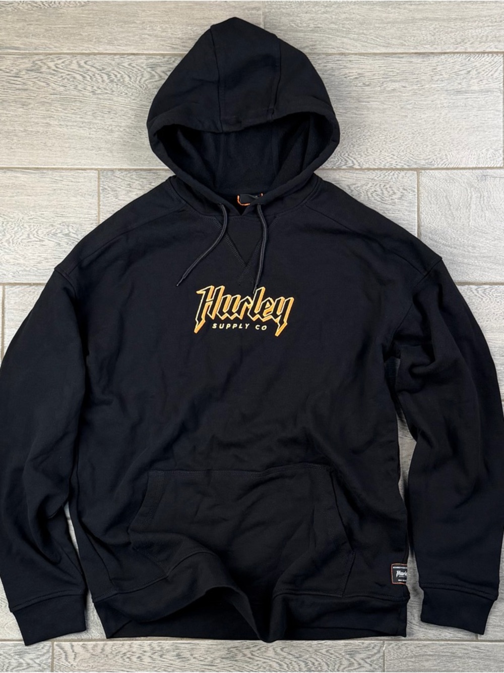Hurley Men's Hoodie Black Embroidered Logo Pullover S M L XL 2XL NWOT